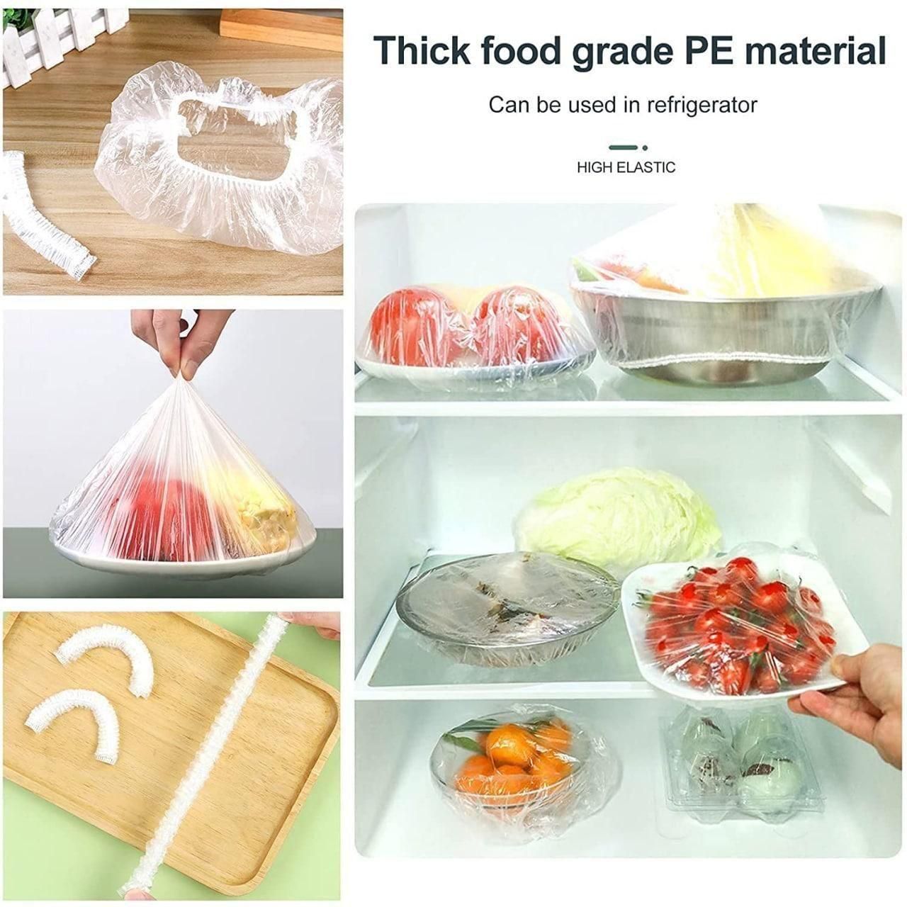 Reusable Elastic Food Storage Plastic Covers (Pack of 2)